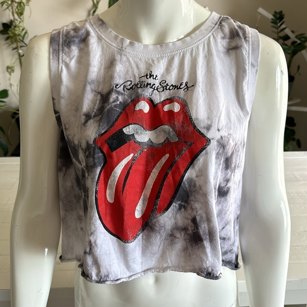 Rolling Stones size XS tie die crop top 2022